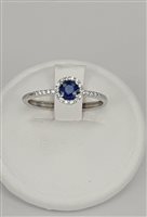 Anello Recarlo Donna Primula in Oro bianco Zaffiro